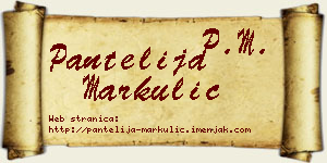 Pantelija Markulić vizit kartica